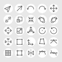 Line icons vector set