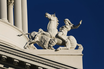 Statue And Column Detail California State Capitol Building
