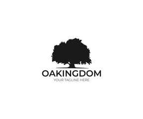 Oak Tree Logo Template. Forest Vector Design. Nature Illustration