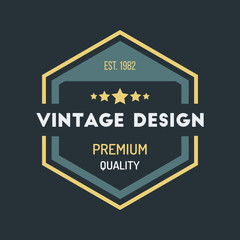 Colorful Vintage Hipster Logo Design Template Vector