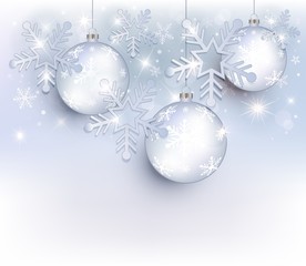 Fototapeta na wymiar Christmas ball snow flake star blue vector, Merry Christmas, greeting card