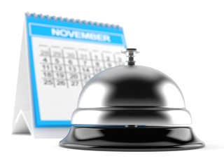 Hotel bell with calendar