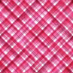 Pink diagonal plaid seamless pattern