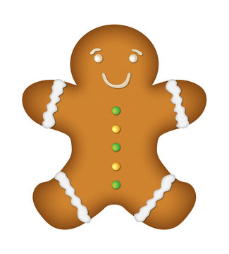 Biscotto uomo pan di zenzero vettoriale