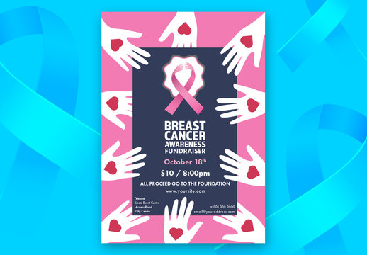 Breast Cancer Awareness Poster Layout 08