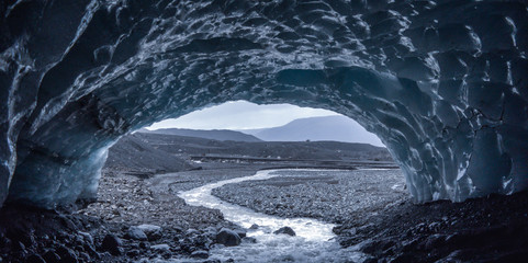 The blue ice cave, Iceland