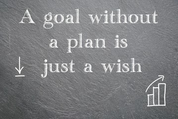 A goal without a wish is just a wish - obrazy, fototapety, plakaty