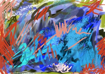 Texture, abstract, paintings. Digital art.