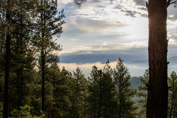 Dramatic Mountain Sunset / Sunrise Panorama