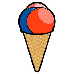 Isolated ice cream