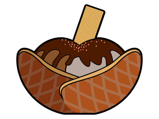 Isolated sundae illustration