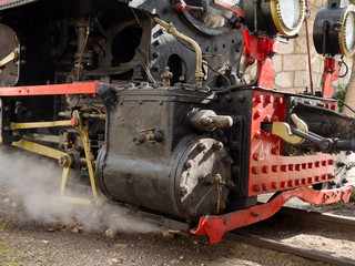 Fototapeta premium Vintage steam powered train