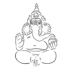 Ganapati Meditation in lotus pose
