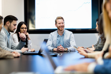 Picture of business meeting in conference room