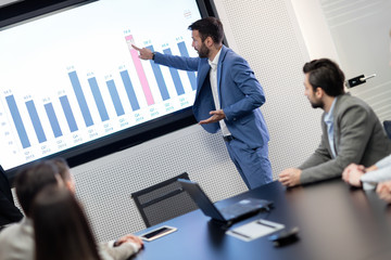 Picture of business meeting in conference room