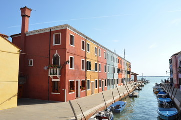 burano murano kolorowe domy ulica wenecja  © jakub