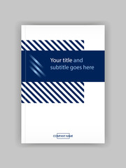 Cover design A4. Annual report with geometrical figures. Good for academic journals and magazines.