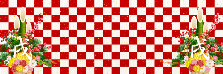 戌　年賀状　初売り　背景