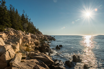 Morning Sunburst Over Rocky Maine Coast