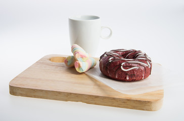 donut or donut and coffee on a background.