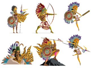 aztec warriors collection © matiasdelcarmine