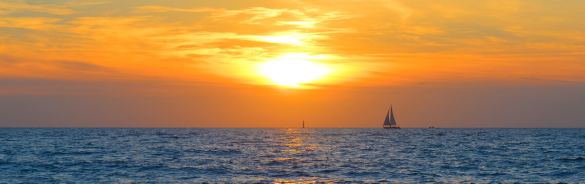 Fototapeta Sunset sea