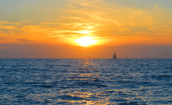 Fototapeta Sunset sea