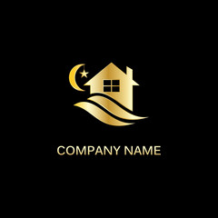 gold house night sleep logo