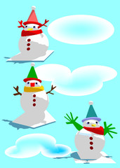 snowman santa deer christmas tree gift snow symbol of celebrate christmas and welcome happy new year