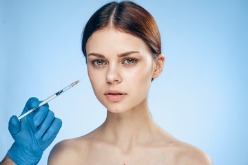 girl before injecting into the face injections of beauty