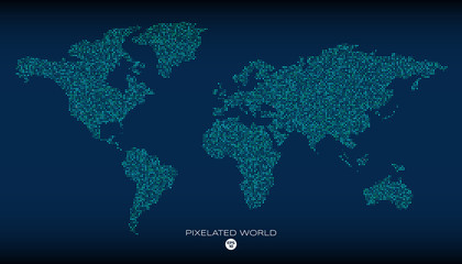 abstract vector world map