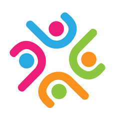 Minimalism teamwork people icon