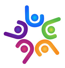 Minimalism teamwork people icon