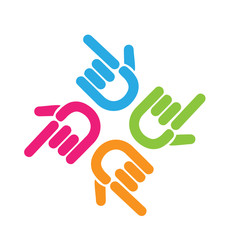 Group of 4, Hands with pointing fingers icon