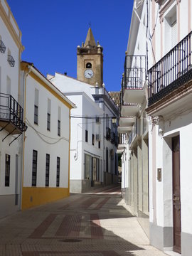 Higuera la Real. Pueblo de Badajoz ( Extremadura, España) cerca de la frontera con la provincia de Huelva