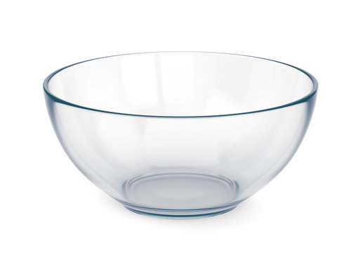 Empty glass bowl