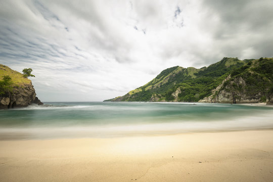 A long exposure of one of the beaches that make up Koka Beach in Paga, East Nusa Tenggara, Indonesia.