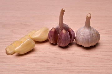 cleaned useful garlic