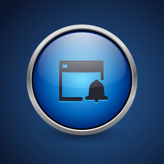 Push Button - Dark Blue Web Icon