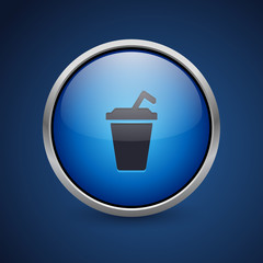 Push Button - Dark Blue Web Icon