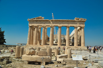 Fototapeta premium parthenon in Athens greece ancient monuments caryatids