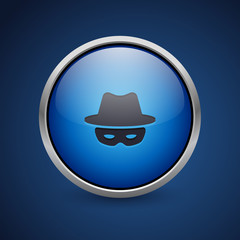 Push Button - Dark Blue Web Icon