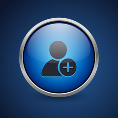 Push Button - Dark Blue Web Icon