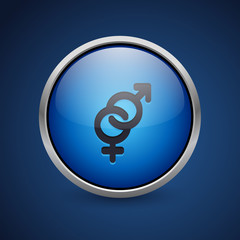 Push Button - Dark Blue Web Icon