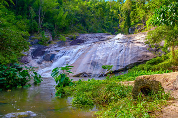 Water fall scenery wildlife at Nam Tok Kao Jones, Suan Phueng, Ratchaburi, Thailand © Tony