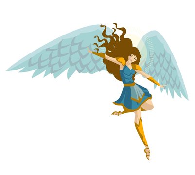 woman angel flying