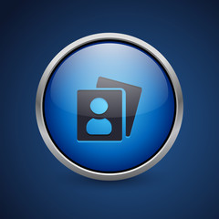 Push Button - Dark Blue Web Icon