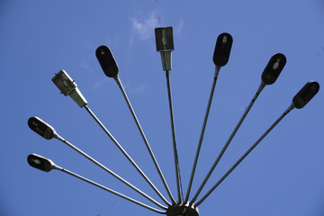 Vintage Lamp Post Street Road Light Pole