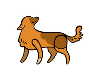 Vector colorful dog.