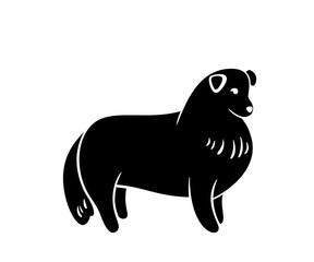 Vector silhuette of sheltie